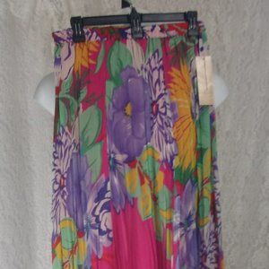 Multi Colors Hot Pink, Green , Purple Mini Maxi Boot Skirt By Choices Size S